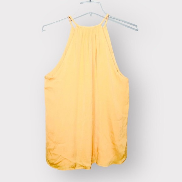 Philosophy Women’s Sz XS Orange Sleeveless Button Front High Neck Blouse - Picture 7 of 15